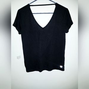 Black open back tshirt